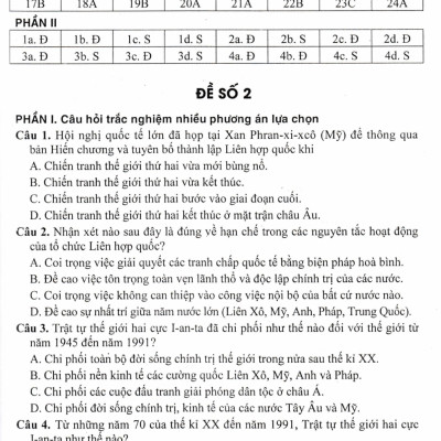 Bộ Đề Trắc Nghiệm Lịch Sử 12 - Ôn Thi Tốt Nghiệp THPT (Dùng Chung Cho Các Bộ SGK Hiện Hành) - HA