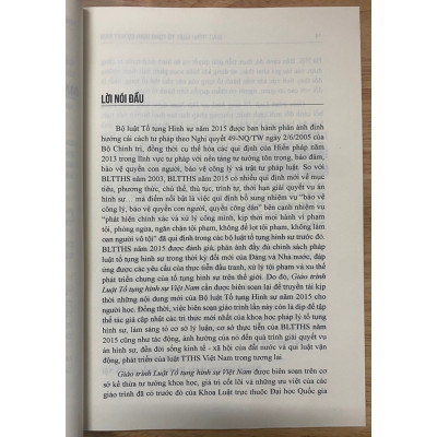 Sách - Giáo trình luật tố tụng hình sự Việt Nam (Tái Bản Lần Thứ 1)