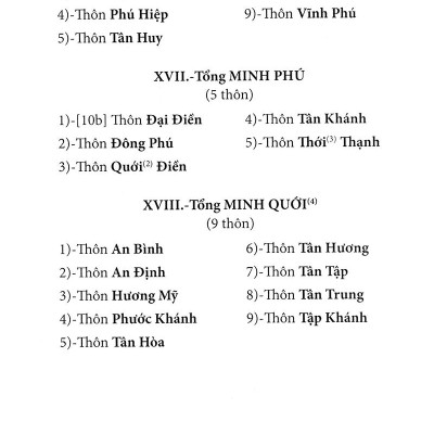 Nam Kỳ Địa Hạt Tổng Thôn Danh Hiệu Mục Lục - San Định Năm Nhâm Thìn 1892