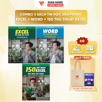 Combo 3 Sách Word Và Excel Và 150 Thủ Thuật Ứng Dụng Văn Phòng Từ Cơ Bản Đến Nâng Cao - N1