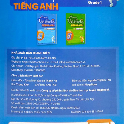 Luyện Viết Chữ Đẹp Tiếng Anh - My Phonics Grade 1