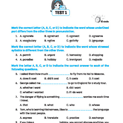 GLOBAL SUCCESS - Bộ Đề Kiểm Tra Tiếng Anh Lớp 9 Tập 2 - Có Đáp Án