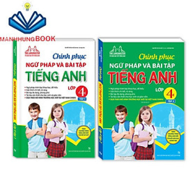 Sách - Combo 2c Chinh phục ngữ pháp và bài tập tiếng Anh lớp 4 (T1+T2)