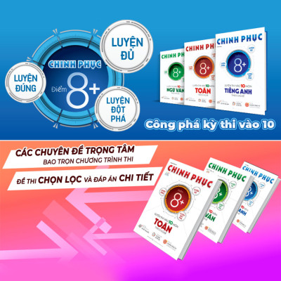 Combo Chinh Phục Luyện Thi Vào 10 Toán Văn Anh Theo Chủ Đề