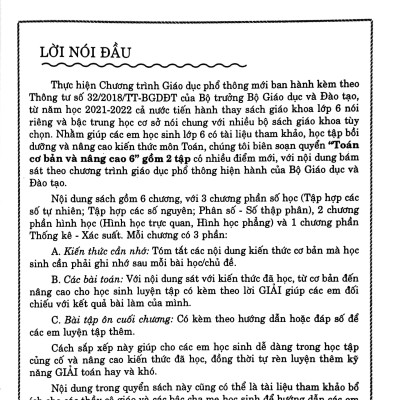 Toán Cơ Bản Và Nâng Cao THCS 6 - Tập 1 (Chương Trình Mới)