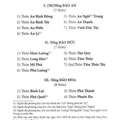 Nam Kỳ Địa Hạt Tổng Thôn Danh Hiệu Mục Lục - San Định Năm Nhâm Thìn 1892