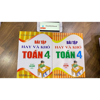 Sách - Combo Bài Tập Hay Và Khó Toán 4 - Tập 1 + 2 (Dùng Chung Cho Các Bộ SGK Hiện Hành)