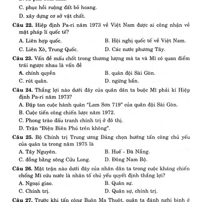 36 Bộ Đề Trắc Nghiệm Ôn Thi Trung Học Phổ Thông Quốc Gia 2019 - Khoa Học Xã Hội