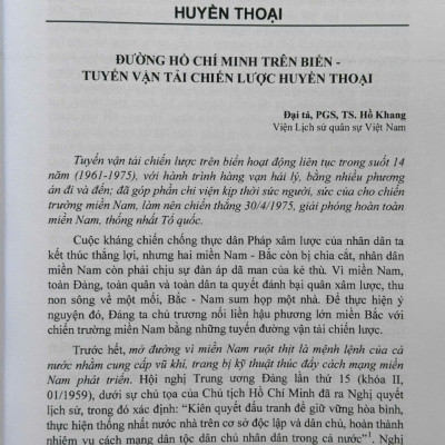 Kỳ Tích Đường Hồ Chí Minh Trên Biển