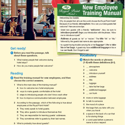 Career Paths Hotels & Catering (Esp) Student