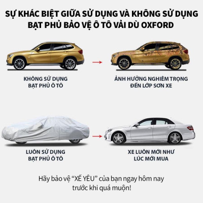 Bạt phủ xe ô tô Suzuki XL7 3 lớp thông minh, chất liệu vải dù oxford cao cấp, áo trùm oto 7 chỗ bảo vệ che nắng, mưa