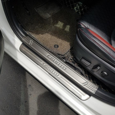 BỘ SẢN PHẨM Nẹp bước chân và ốp chống trầy cốp Kia Cerato 2019-2020 - Mẫu Inox