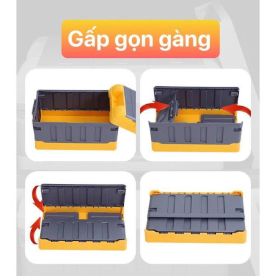  Freeship Hộp đựng đồ cốp xe ô tô có thể gấp gọn thông minh 56 lít