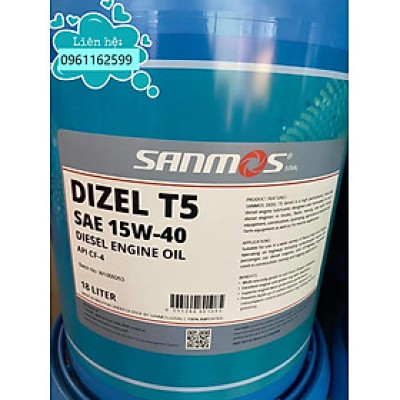 DẦU ĐỘNG CƠ SANMOS DIZEL TX SAE 15W - 40 API CK4