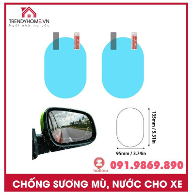 Miếng Dán Chống Nước Gương Chiếu Hậu miếng dán nano chống bám nước hiệu quả tốt