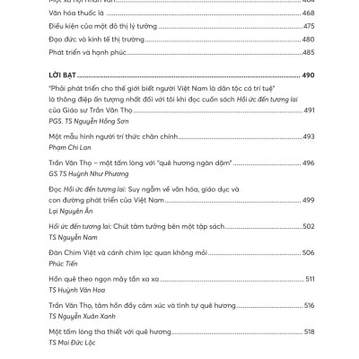 Sách - Hồi Ức Đến Tương Lai - Suy Ngẫm Về Văn Hóa, Giáo Dục Và Con Đường Phát Triển Của Việt Nam