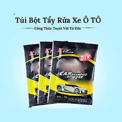 Bột Rửa Xe Không Chạm Car Shompoo DIY 5 Gram Công thức tạo bọt Bubble King Gói rửa ô tô cao cấp