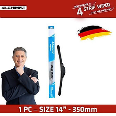 Gạt Mưa Ô Tô Xương Mềm WIPER BLADE 4 Lưỡi Silicon Cao Cấp Cần Gạt Nước Mưa Xe Ô Tô Siêu Sạch chống ồn cỡ 14 đến 26 Inch