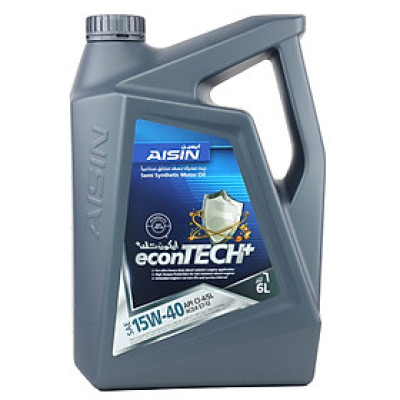 Nhớt Động Cơ AISIN ECSI1546P 15W-40 CI4 / SL Econtech+ Semi Synthetic 6L