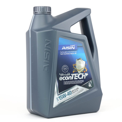 Nhớt Động Cơ AISIN ECSI1546P 15W-40 CI4 / SL Econtech+ Semi Synthetic 6L