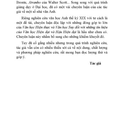 Văn Học Hiện Thực Và Văn Học Suy Đồi Anh Thế Kỷ XIX
