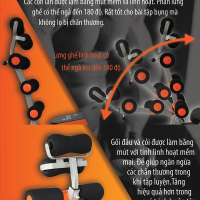 Máy Tập Cơ Bụng Đa Năng Cải Tiến New Six Pack Care  KM2017 (hàng nhập khẩu)