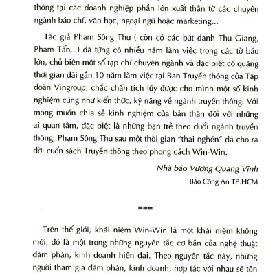 Truyền Thông Theo Phong Cách Win-Win