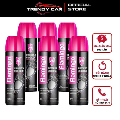 Sơn xịt phủ gầm xe hơi ô tô chống rỉ mọt bảo vệ gầm xe, flamingo rubberized undercoat F021 hàng chính hãng Trendycar