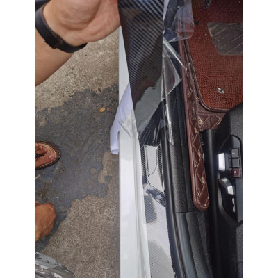 5/7/10 Mét decal Carbon Bảo Vệ Miếng Dán Chống Trầy, Ốp chân Gắn Cửa Bảo Vệ chống Bước Trang Trí Xe Ô Tô Băng Fiber 3D