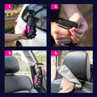 Xịt dưỡng nội thất ô tô ghế da Flamingo leather polish F029 loại cao cấp hàng nhập khẩu Trendycar