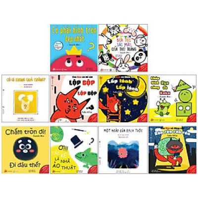 Combo Sách Ehon Màu Sắc, Âm Thanh, Hình Khối - Dành Cho Bé 0-6 Tuổi (Bộ 10 Cuốn)