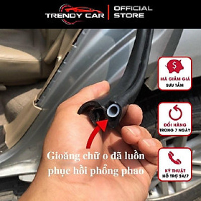 7 mét gioăng luồn cho 2 cánh cửa ô tô chất liệu silicon phục hồi gioăng nguyên bản bị xẹp, nâng cao cách âm, chống ồn