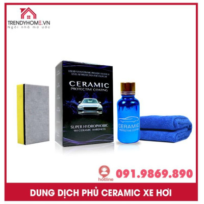 Dung dịch phủ gốm ceramic phủ bóng gương bề mặt đánh bóng thân xe 30ML Phụ kiện xe hơi uy tín