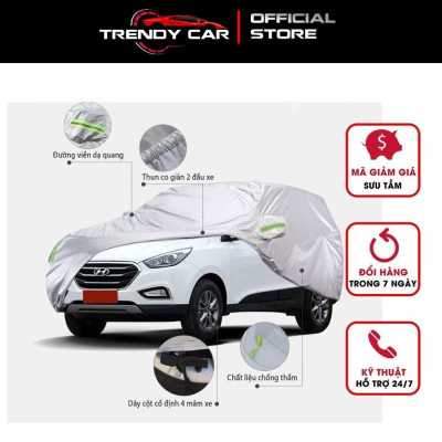 Bạt phủ ô tô cao cấp 3 lớp tráng nhôm chống nắng chống mưa hiệu quả có đầy đủ các kích cỡ xe Sedan, Hatchbach Ngoại thất