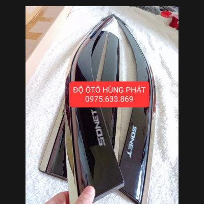 Vè che mưa xe KIA SONET 2021- 2022 nhựa đen chỉ INOX 304 cao cấp