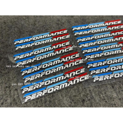 [ 1 CẶP ] TEM SỌC PERFORMANCE 20CM ( LỘT ĐƯỢC ) CAO CẤP DÁN TRANG TRÍ XE