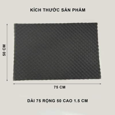 Mút trứng tiêu Âm, Bông Hấp Thụ Âm Thanh Ô Tô Chịu Nhiệt, chống cháy, chống thấm màu đen
