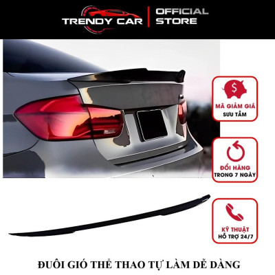 Cánh Gió Đuôi Xe Hơi Đuôi Gió Cốp Xe Hơi Bằng Sợi Cacbon TPU Cho Xe Sedan chất liệu cao su cao cấp cấu tạo 3 khúc dễ lắp