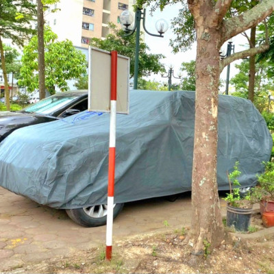 Bạt phủ ô tô chất liệu vải không dệt 3 lớp cao cấp thương hiệu MACSIM cho xe ô tô Toyota Prado - màu ghi