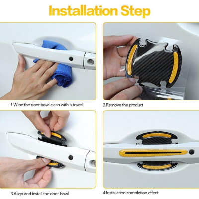 Bộ 10 Miếng Dán Silicone Trong Suốt Chống Xước Hõm Cửa Và Tay Nắm Cửa hõm cửa Nội thất Ô Tô