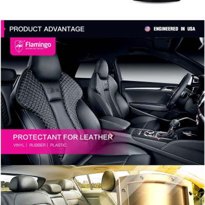 Xịt dưỡng nội thất ô tô ghế da Flamingo leather polish F029 loại cao cấp hàng nhập khẩu Trendycar