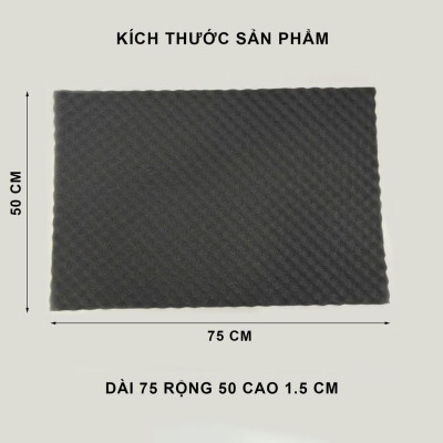 Mút trứng tiêu Âm, Bông Hấp Thụ Âm Thanh Ô Tô Chịu Nhiệt, chống cháy, chống thấm màu đen