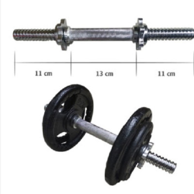 Tạ tay ghép bánh 5kg ( gồm 1 đòn tay ngắn 0.35m và 2 bánh tạ gang 2kg), tạ tay điều chỉnh cân nặng linh hoạt dễ sử dụng, có hoa thị khóa 2 đầu