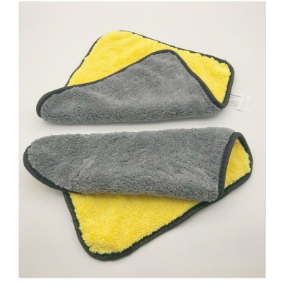  Freeship khăn 2 lớp lau xe đa năng  thấm hút tốt loại cao cấp dày 900GSM có clip mô tả