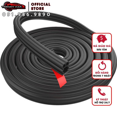 Gioăng Cao Su cao cấp Hai Lớp Cách Âm Chống Nước Dán Cửa Xe Hơi, Mui Xe Cách âm chống bụi chống ồn Ô tô