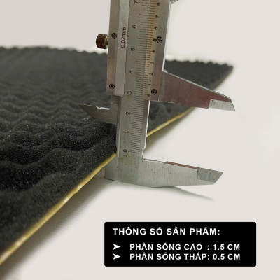 Mút trứng tiêu Âm, Bông Hấp Thụ Âm Thanh Ô Tô Chịu Nhiệt, chống cháy, chống thấm màu đen