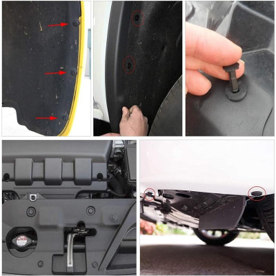 Bộ 100 ốc vít Ô Tô Kẹp Nhựa Tự Động Gắn Cửa Pin Loại Bỏ Bình Giữ Nhiệt Đinh Tán Ốc Vít dành cho thợ sửa xe tại nhà HE26
