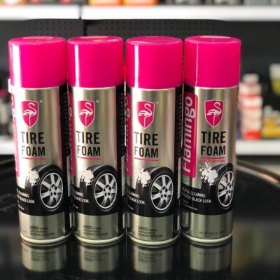 Flamingo Tire Foam Chai Rửa dưỡng Lốp 650ML ( tặng Khăn Lau Cao Cấp)