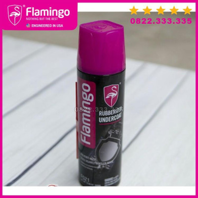 Sơn xịt phủ gầm xe hơi ô tô chống rỉ mọt bảo vệ gầm xe, flamingo rubberized undercoat F021 hàng chính hãng Trendycar