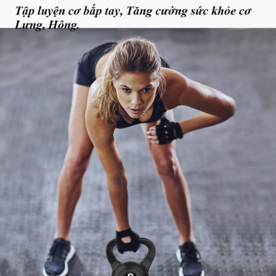 Tạ Ấm 4kg,6kg,8kg,10Kg,12Kg  Chất Liệu Bọc Nhựa PE Lõi Bê Tông Tập Chống Ồn Thể Dục Thể Thao Hiệu Quả